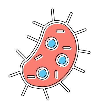 düz basit Amoeba simge vektör çizimi