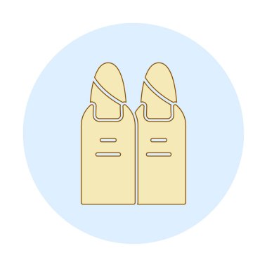 iki çivi web simgesi, vektör illüstrasyonu 