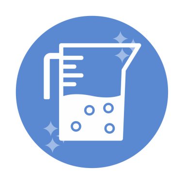 Beaker modern simgesinin vektör illüstrasyonu                          