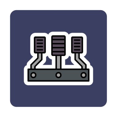 Araba Hızlandırıcı düz simgesi, vektör illüstrasyonu 
