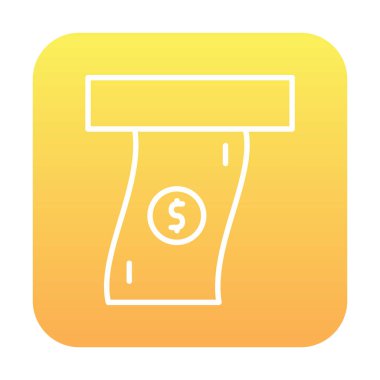 Ödeme sembolü, ödenecek dolar banknotu, vektör simgesi tasarımı