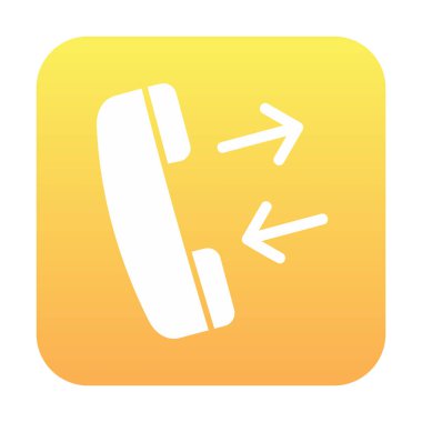 Basit telefon çağrı simgesi, vektör tasarımı