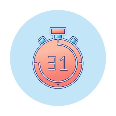 düz stil kronometre vektör çizimi