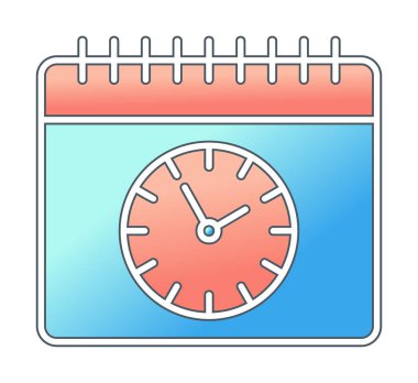 Beyaz arka plan üzerinde izole zamanlama simgesini