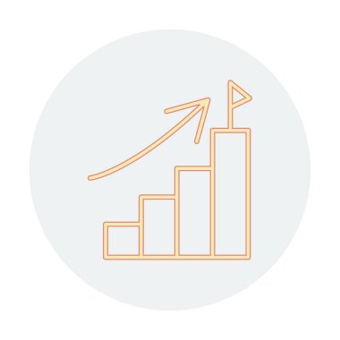 büyüyen grafik simgesi, vektör çizim