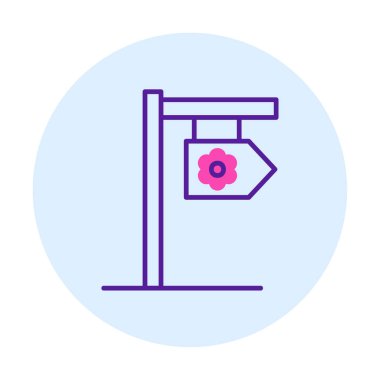 Tabela düz simgesi, vektör illüstrasyonu