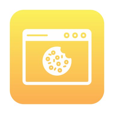 Basit Web Kurabiyeleri simgesi, vektör illüstrasyonu