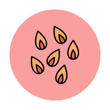 Çiçek Yaprakları simgesi, vektör illüstrasyonu  