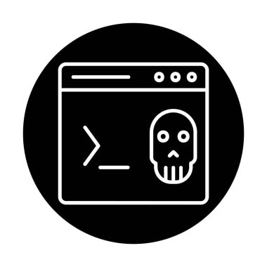 bilgisayar terminali simgesi, vektör illüstrasyonu basit tasarım