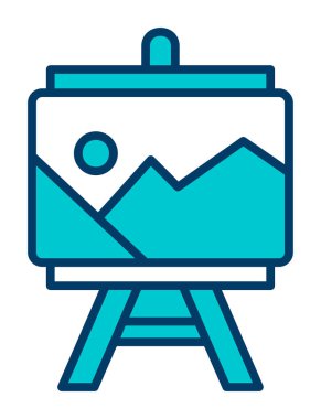 Basit boyama simgesi, vektör illüstrasyonu 