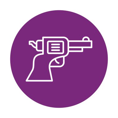 askeri tabanca ikonu vektör illüstrasyonu 