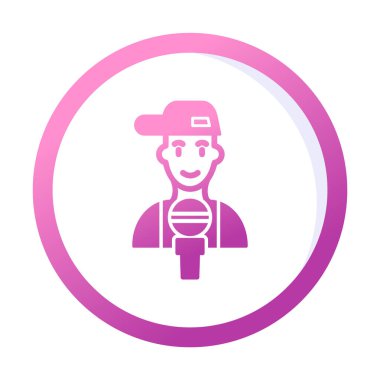 Mikrofonlu rapçinin vektör çizimi 