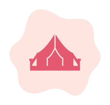 kamp çadırı ikonu vektör illüstrasyonu