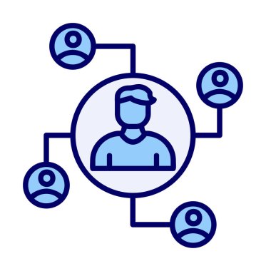 Basit düz sosyal ağ simgesi işareti