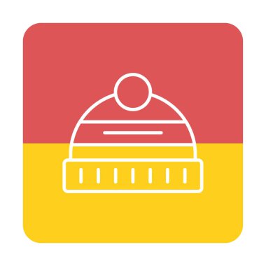 Kış Şapkası simgesinin vektör illüstrasyonu