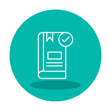  Kitap Denetimi İşaretleme simgesi, vektör illüstrasyonu   