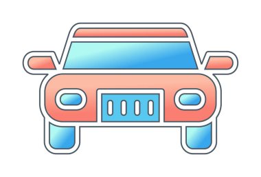 araba web simgesi basit illüstrasyon 