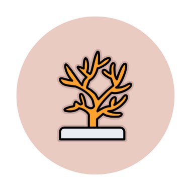 Mercan simgesi vektör illüstrasyonu