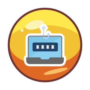 düz Phishing simgesi, düz tasarım illüstrasyon tasarımı