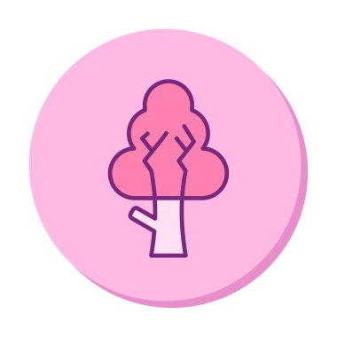 ağaç web simge vektör çizim