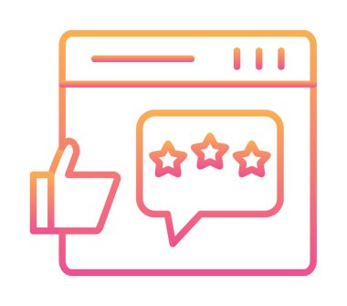  düz geribildirim simgesi vektör çizimi 