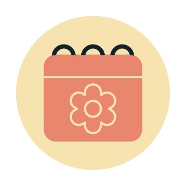 Sakura tarih simgesi, vektör çizimi 