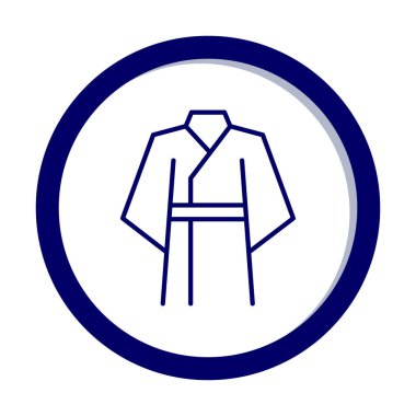 Japon kimono simgesi vektör illüstrasyonu 