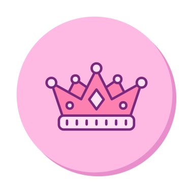 Taç düz simge vektör çizim