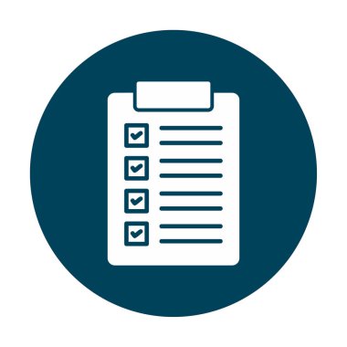 Kontrol Listesi web simgesi, vektör illüstrasyonu 