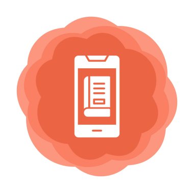 çevrimiçi kitap simgesi, vektör illüstrasyonu 