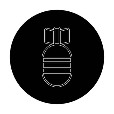 Hava Bombası web simgesi, vektör illüstrasyonu  