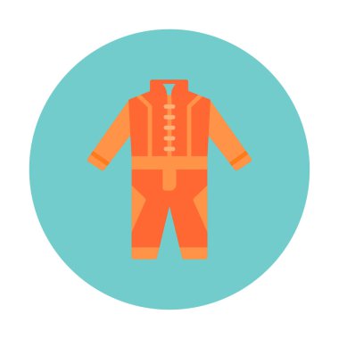 Race Suit web simgesi, vektör illüstrasyonu