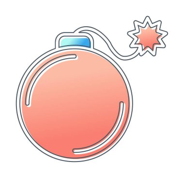 karikatür bombası, vektör illüstrasyonu