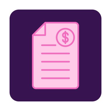 Alışveriş Faturası Vektör renk simgesi tasarımı 