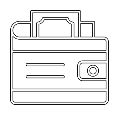 Cüzdan. Web simgesi basit illüstrasyon