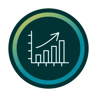 Business Bar Grafik simgesinin vektör illüstrasyonu