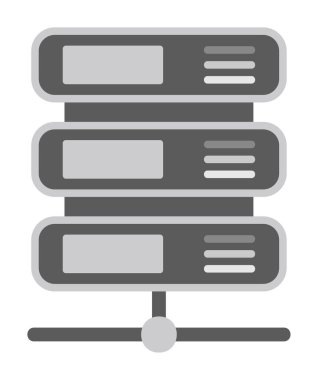 Veri sunucu simgesinin vektör illüstrasyonu 