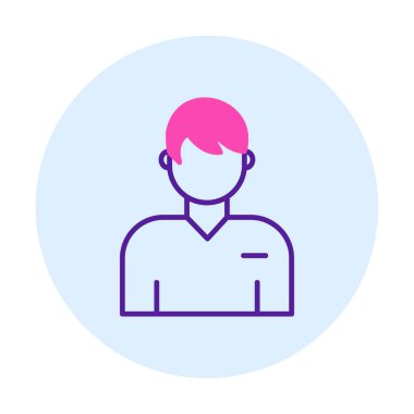 Erkek kullanıcı simgesi. Vektör çizim