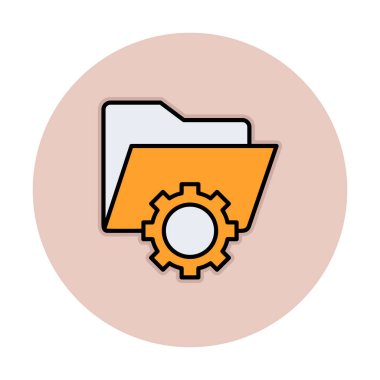 Basit Veri Yönetimi simgesi, vektör illüstrasyonu