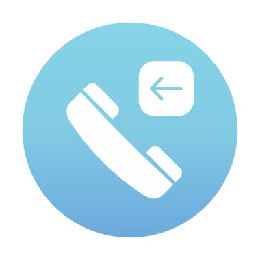 Basit düz Gelen Arama simgesi illüstrasyonu 