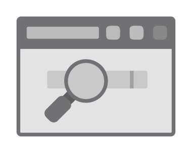 tarayıcı web simgesi, vektör illüstrasyonu 