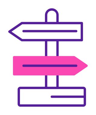 Yön işareti. Web simgesi basit tasarım 