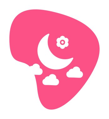 Ay simgesi, vektör illüstrasyonu basit tasarım