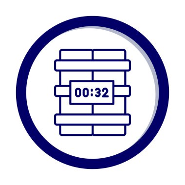 Zaman bombası ikonu vektör illüstrasyonu.