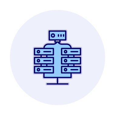 Ağ sunucu simgesinin vektör illüstrasyon tasarımı