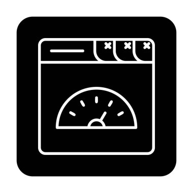 Sayfa hız simgesi, vektör illüstrasyonu