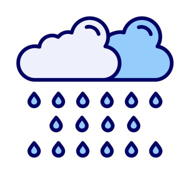 yağmur simgesi, vektör illüstrasyonu  