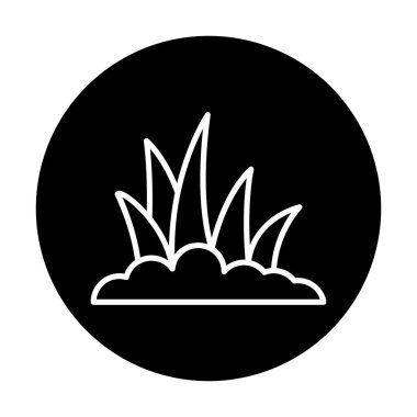 Çim simgesi, vektör illüstrasyonu 