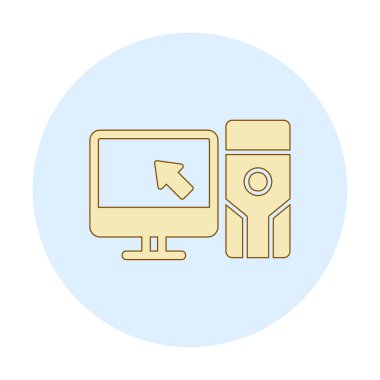 kişisel bilgisayar simgesi, vektör illüstrasyonu basit tasarım