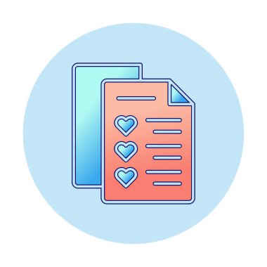 Dilek listesi. Web simgesi basit illüstrasyon 